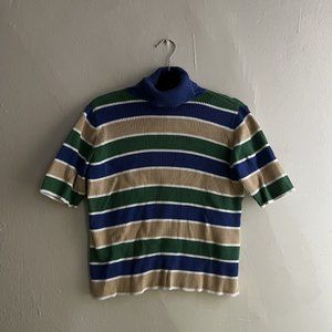 Petite Sophisticate Ribbed Turtleneck Tee